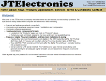 Tablet Screenshot of jtelectronics.co.nz